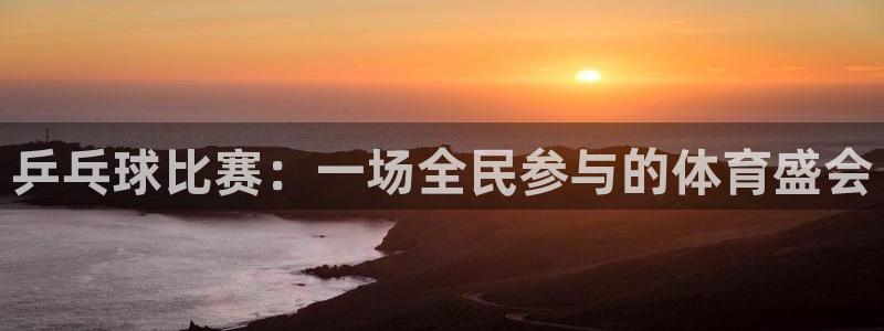 意昂平台登录入口2025：乒乓球比赛